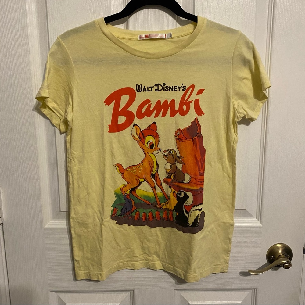 Disney x Uniqlo Bambi Graphic Tee Shirt Yellow - Medium - Item 0024